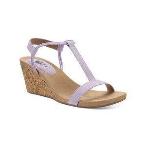 STYLE & COMPANY Womens Brown Cork Mulan Toe Wedge Slip On Slingback Sandal 12 M